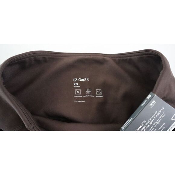 GapFit 880882 Women's Sz XS Brown Recycled Power Full Length Leggings $60 - Picture 5 of 10